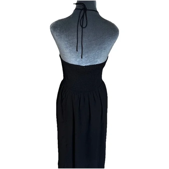 Maxi Dress M Romantic Whimsigoth Boho Dark Fairy Grunge Witchy Convertible Flowy - Picture 7 of 15